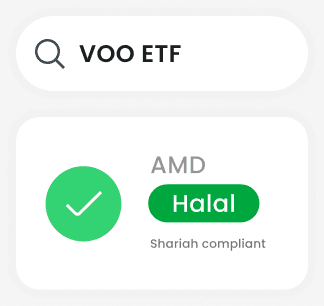 Search for a screened fund and view halal status